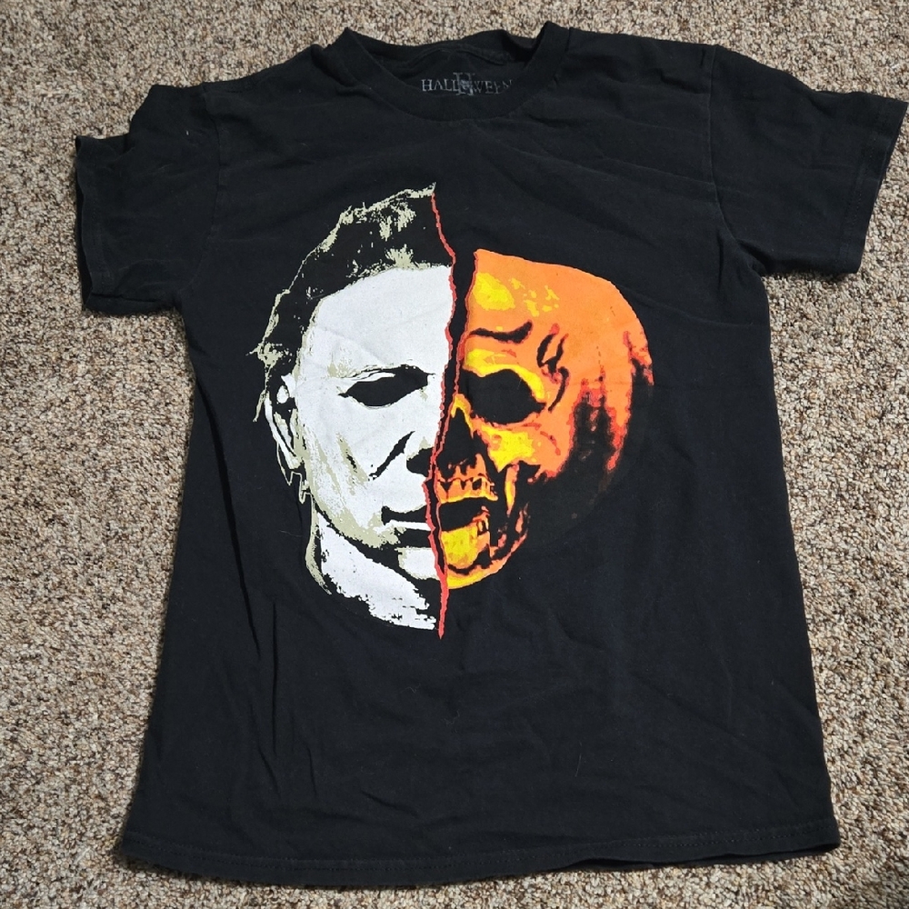 Black and Orange Graphic Men's T-Shirt